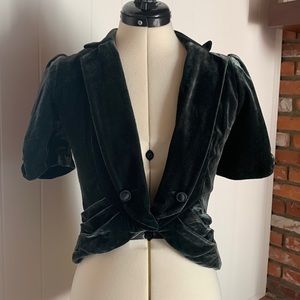 Dark Green Velvet Jacket (size 2)